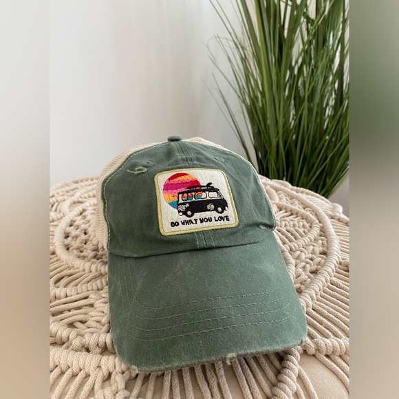 Do What You Love VW Bus Trucker Hat - Picture 3 of 4